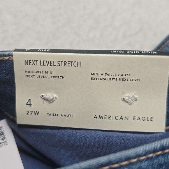 320 NWT AE Next Level High-Waisted Denim Skort Size 4 - Picture 7 of 11